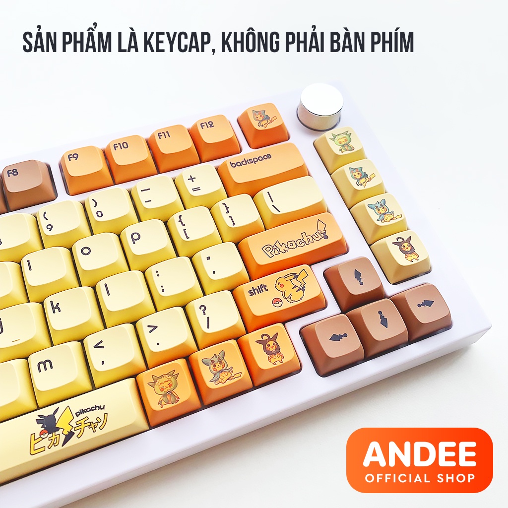 Keycap nút bàn phím XDA Pikachu - Mèo Chi - Doraemon - Cat Bitch nhiều màu dễ thương cho bàn phím cơ