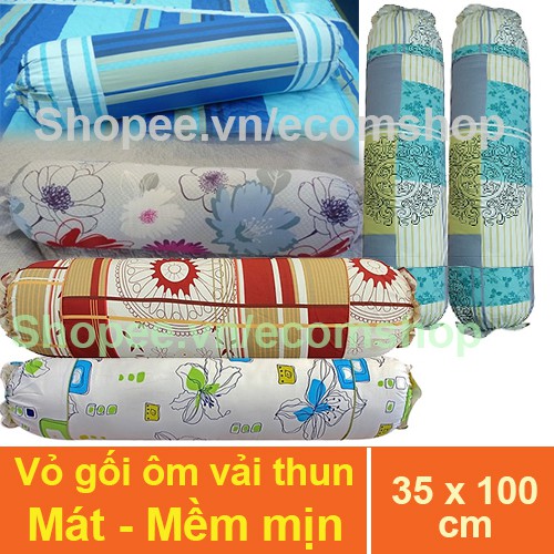 Vỏ gối ôm thun lạnh 35x100cm không nhăn, mềm mại (Giao màu ngẫu nhiên) | BigBuy360 - bigbuy360.vn