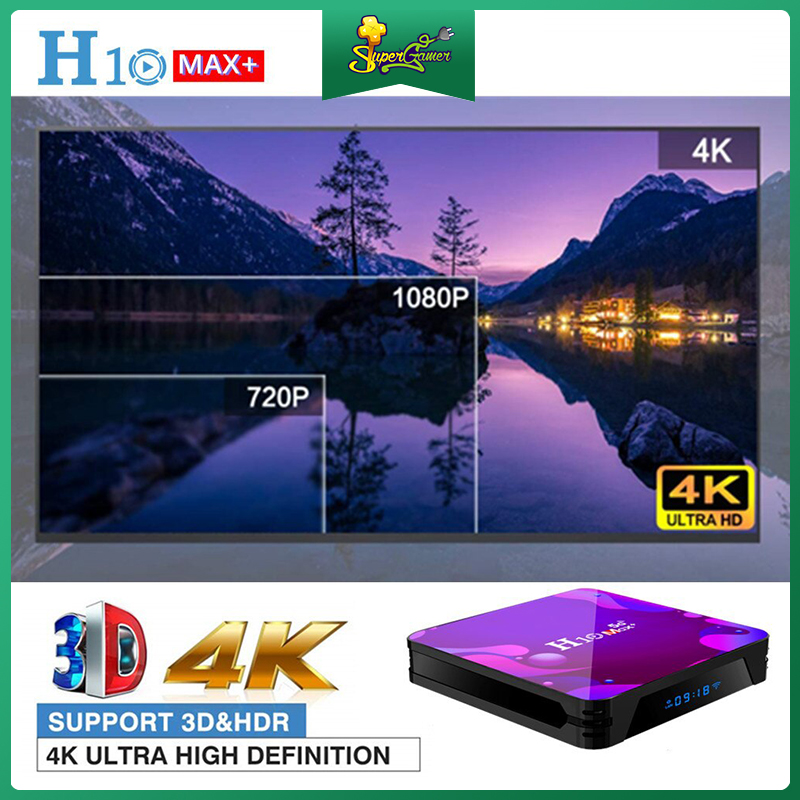 Trình Đa Phương Tiện H10 Max Plus 4k HD TV Box Wifi Bluetooth Android 10.0 HDMI 2.0 H3 4 Lõi Chất Lượng Cao