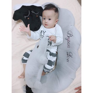 combo Gối cừu đa năng thêu 1 chữ cam .