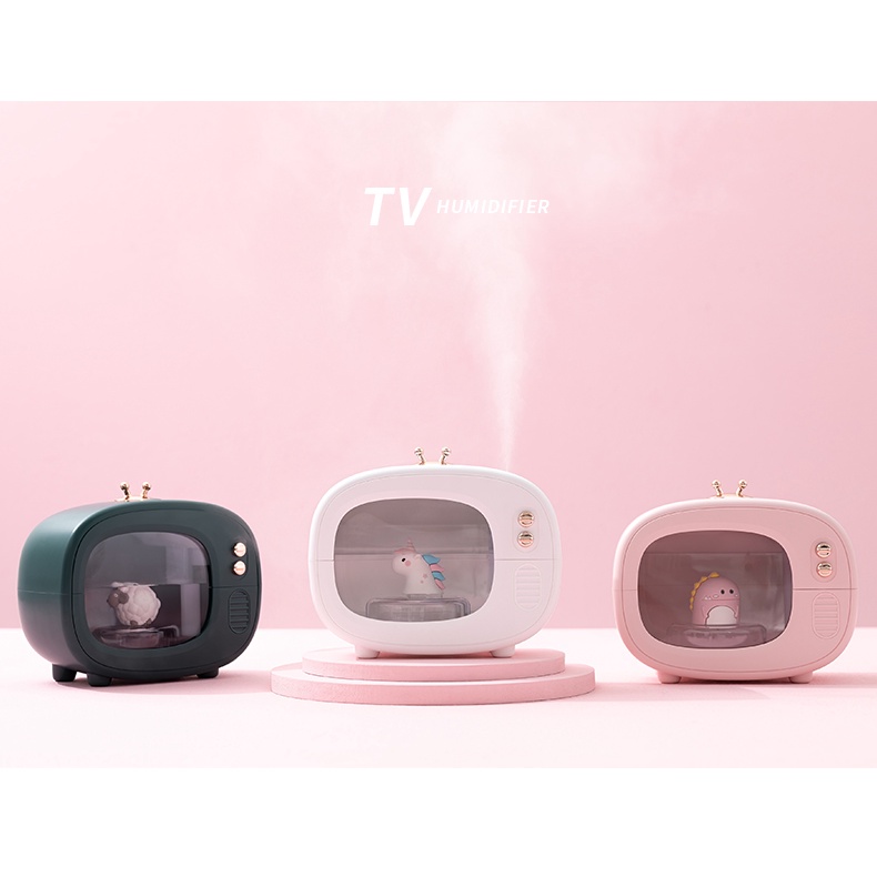 Máy phun sương UARELIFFE tạo độ ẩm không khí hình dáng TV dễ thương 400ml