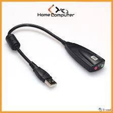 Cáp chuyển đổi, Cáp Usb soud 5h. chuyển từ usb ra tai nghe,loa giá tốt,bảo hành 6 tháng - Home Computer