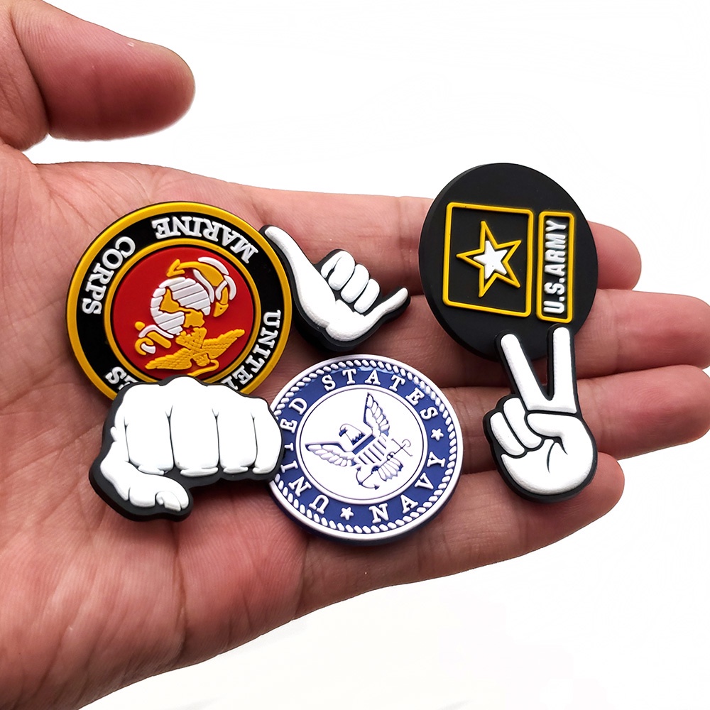 Crocs Jibbitz thời trang giày khóa giày hoa DIY  Shoe Charms pvc accessories  Phụ kiện dép