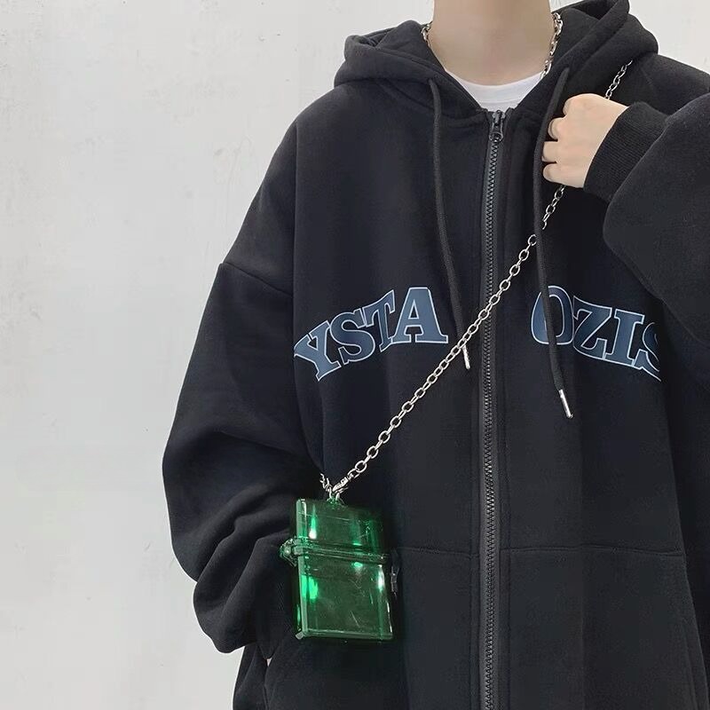 Áo Khoác Nỉ Hoodie Zip YSTA Unisex Form Rộng, 2 Màu ĐEN - XÁM SIÊU HOT