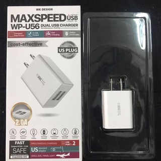 Củ sạc nhanh WP-U56 2 cổng Maxspeed (2A)