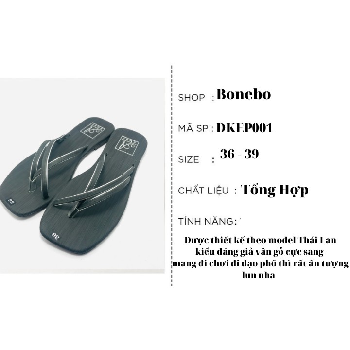 Dép Nữ Quai Kẹp MODE THAILAN Sang Trọng Êm Chân DKEP001