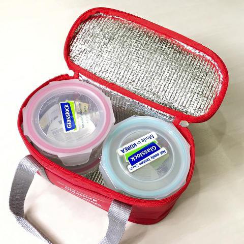 Hộp đựng cơm văn phòng 350ml thủy tinh Glasslock dùng được tròng lò vi sóng máy rửa bát