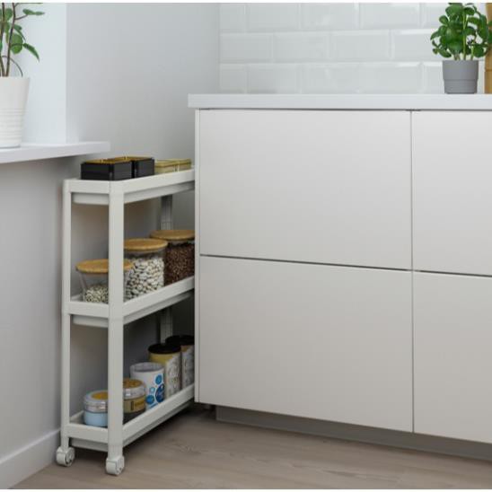 Kệ 3 tầng có bánh xe VESKEN IKEA chính hãng ( có sẵn)