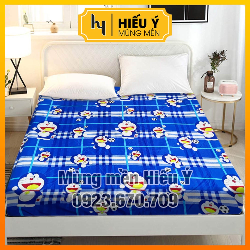 Ga giường cotton poly 1m6, 1m8 bo thun dày dặn | Mùng mền Hiếu Ý