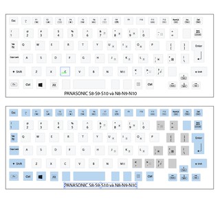 DECAL BÀN PHÍM LAPTOP PANASONIC CF-S10/N10
