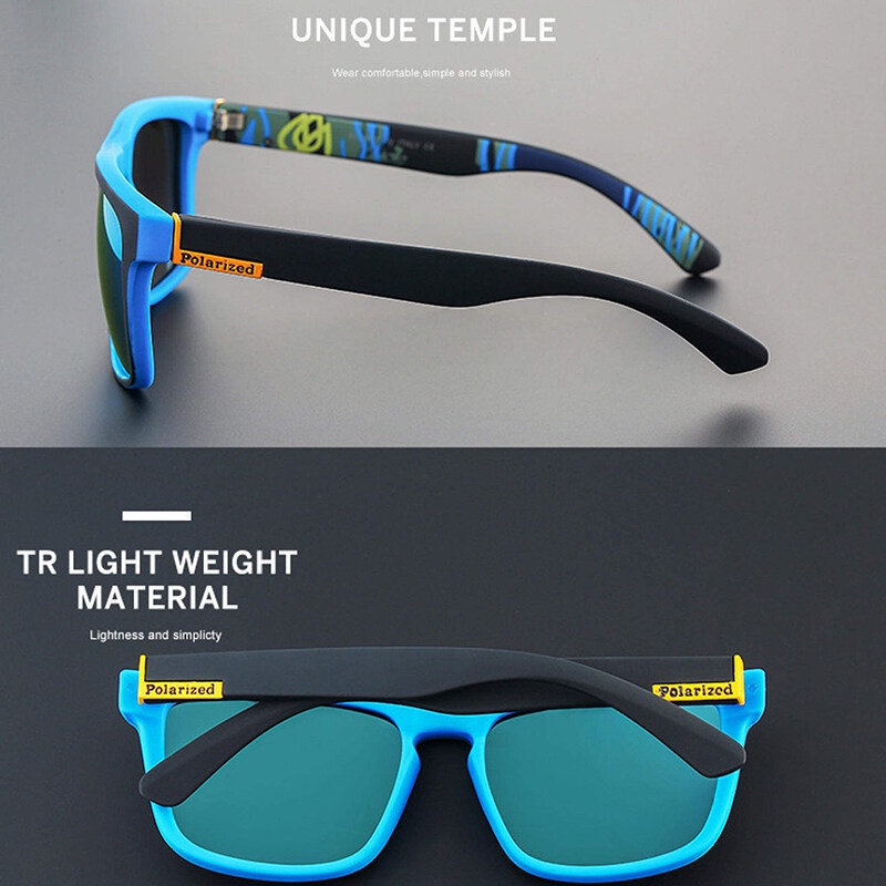 Kính Chống Nắng Phân Cực Mặt Vuông Chống Tia UV400 Phong Cách Thể Thao Cho Nam