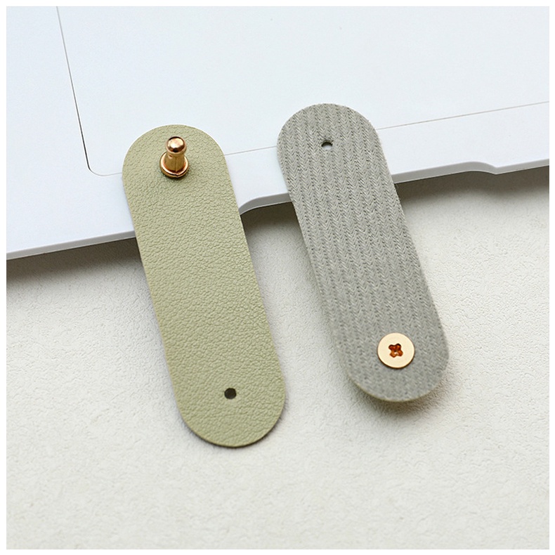 Dây quấn thu gọn cáp sạc tai nghe bằng da đa năng