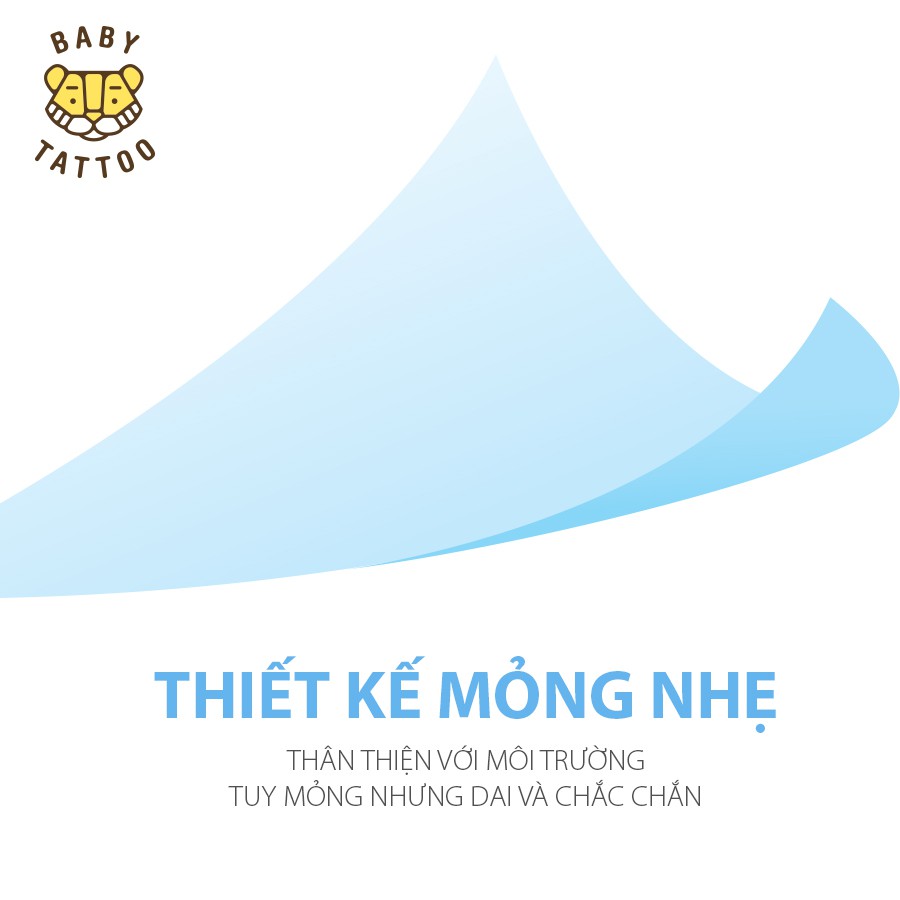 BABY TATTOO Túi Rác Đựng Tã Bỉm Chuyên Dụng Hương Phấn Thơm, Hộp 60 Túi