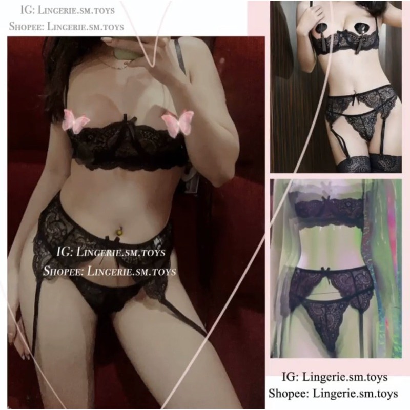 FM7888 🔥Bikini Gọng Ren Khoét Nửa Ngực🔥| Kèm Đai Kẹp Vớ Sexy (kèm video ảnh thật)• FM7888 | BigBuy360 - bigbuy360.vn