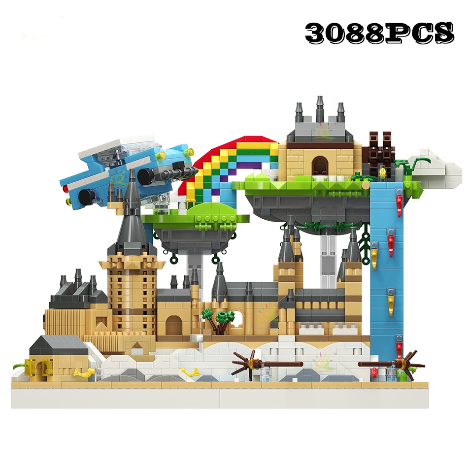 Lego tương thích Loạt phim Harry Potter Khối xây dựng Hogwarts Mô hình Lâu đài Phép thuật MOC Trẻ em Người lớn Quà tặng Đồ chơi