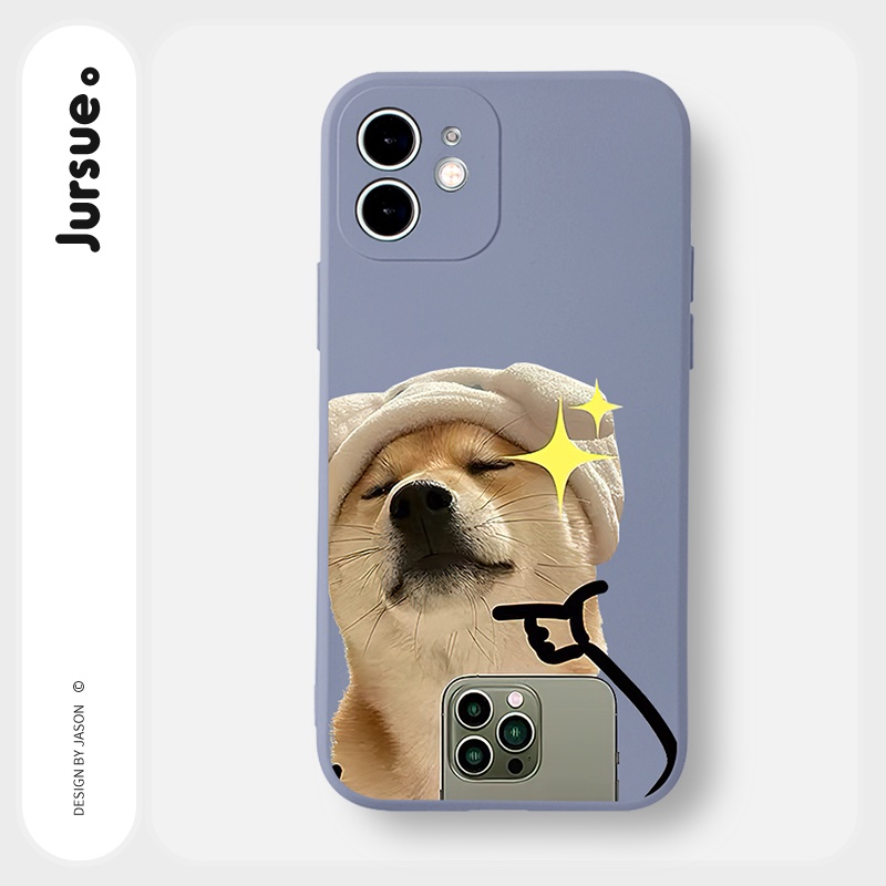 Ốp lưng JURSUE mềm hoạt hình cặp đôi dễ thương đẹp Cho iPhone 14 13 12 11 Pro Max SE 2020 X XR XS 8 7 ip 6S 6 Plus Y2285