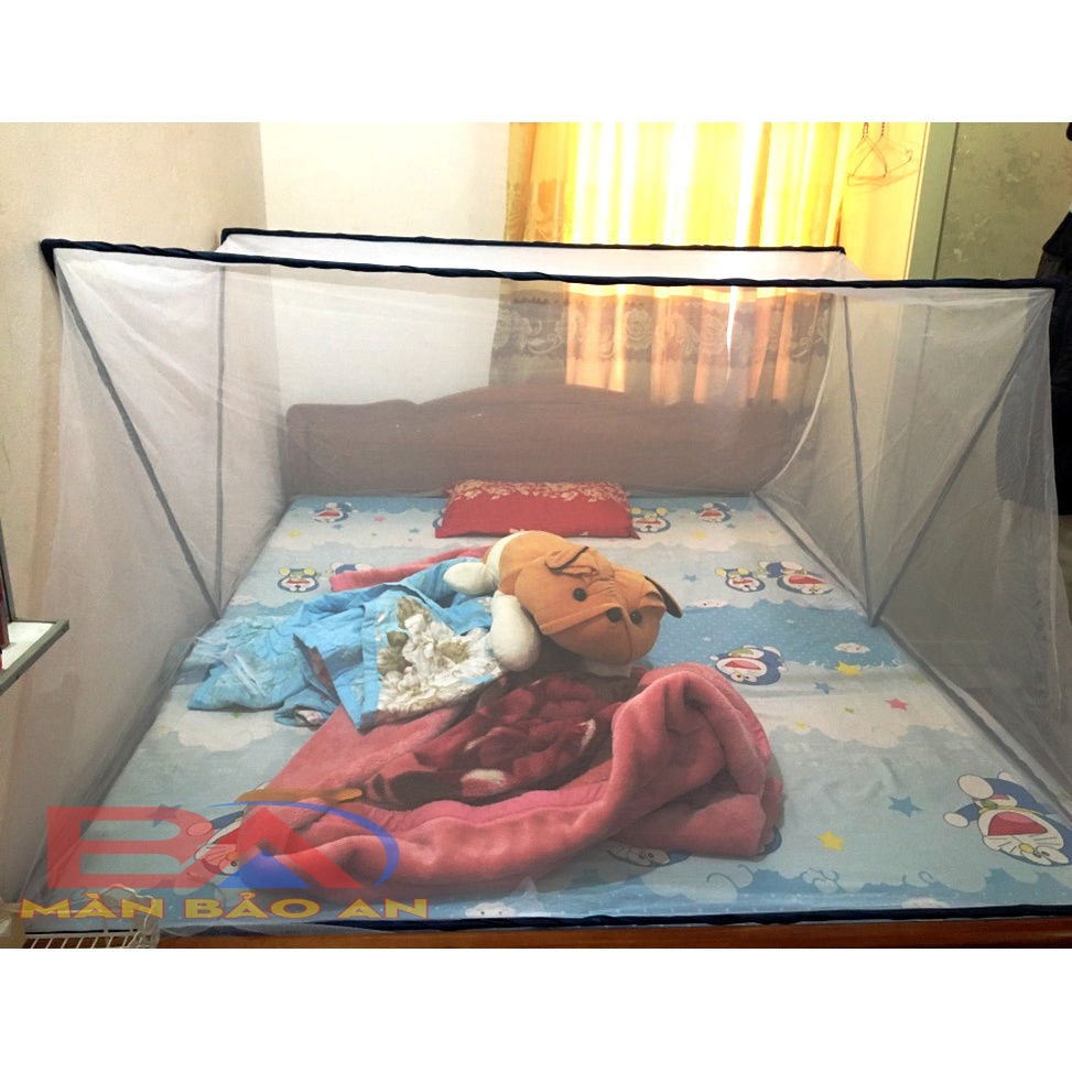 Màn Lưới Chống Muỗi Gấp Gọn Tiện Dụng 1m/1m2/1m4/1m6/1m8/2m2, Màn Chụp Gấp Gọn Thông Minh