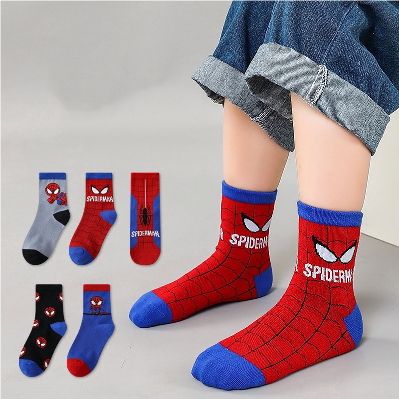 DISNEY Bộ 5 Đôi Vớ Cotton In Họa Tiết Hoạt Hình Cho Bé