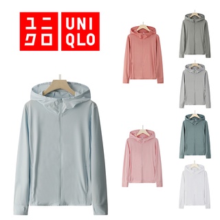 M-4XL Uniqlo Classic Áo khoác nữ Airism UV Protection UPF 50 + Lưới dài tay Full Zip Áo khoác ngoài trời