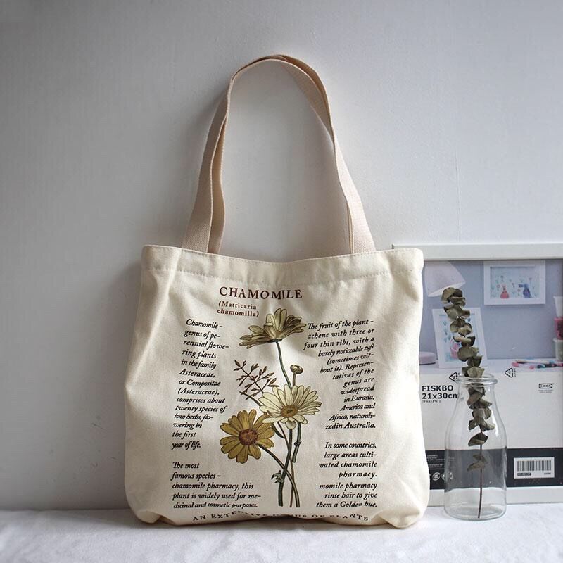 Túi canvas ngăn lớn phong cách retro Hàn Quốc