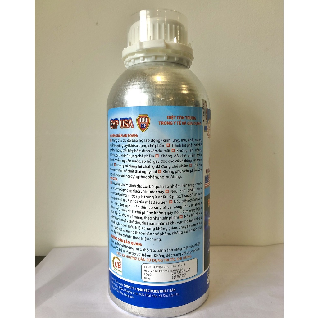 Thuốc diệt côn trùng CYP USA 100ec, thuốc diệt muỗi cypermethrin 900ml