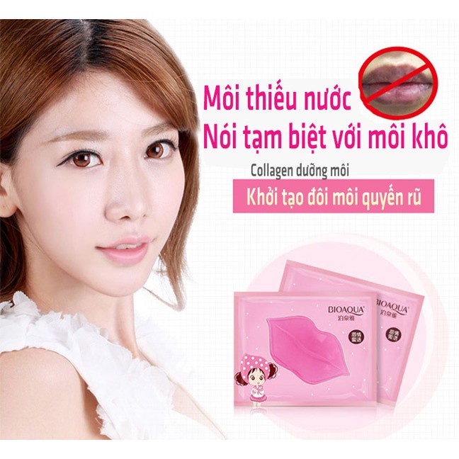 Mặt Nạ Môi Bioaqua Collagen Nourish Lips Membrane Mask 8g