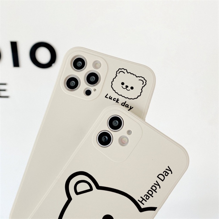 Ốp điện thoại in hình gấu chúc may mắn cho iphone 6 6s 7 8 plus/x/xs/xr/xsmax/11/12/13/pro/promax | BigBuy360 - bigbuy360.vn
