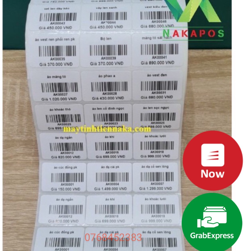 Giấy tem decal thường 35x22mm/ 1 tem- 3 tem 1 hàng, tem vận chuyển, nhãn mã vạch thông tin sản phẩm, giấy tem thường