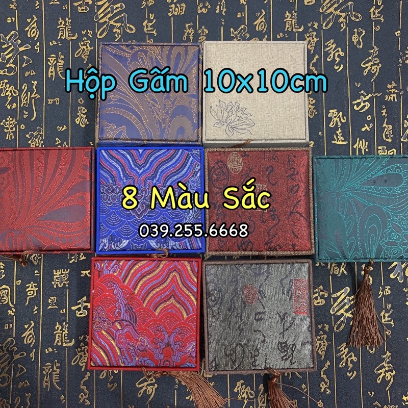 Hộp gấm 10x10cm ĐỦ MÀU - Hàng Loại 1❤️rẻ nhất hà nội❤️ sẵn sll