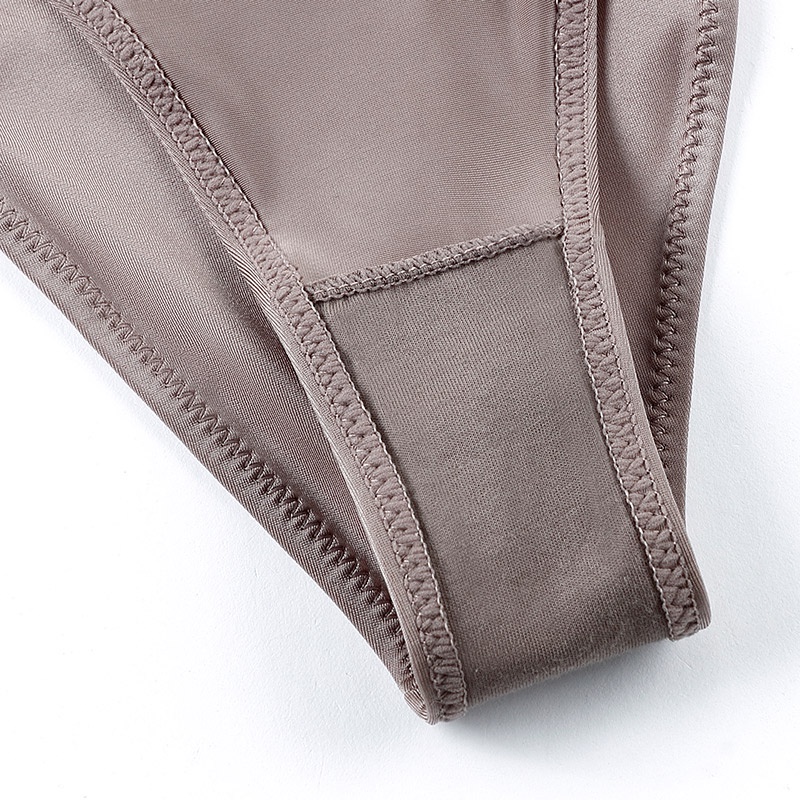 Set đồ lót ZXYOUPING vải lụa lạnh không đường may cúp tam giác kiểu Pháp cá tính