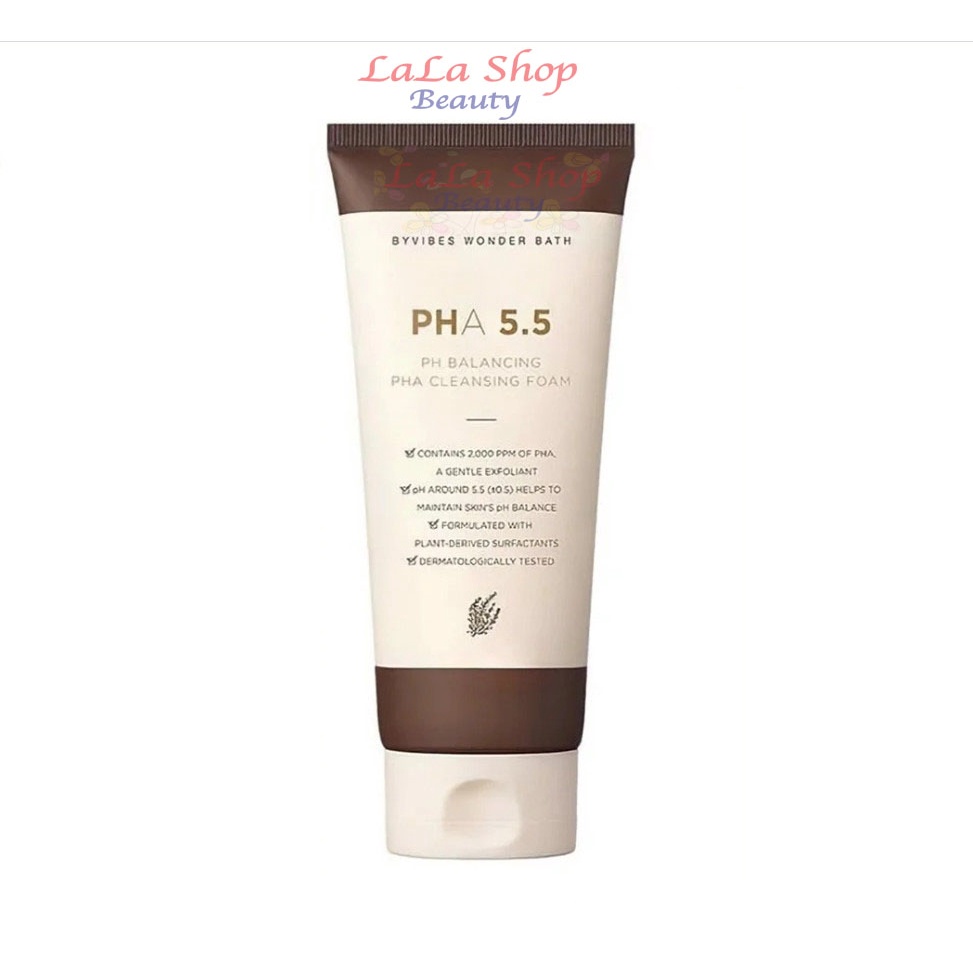 Sữa Rửa Mặt PHA 5.5 Byvibes Wonder Bath PH Balancing Cleansing Foam 130ml