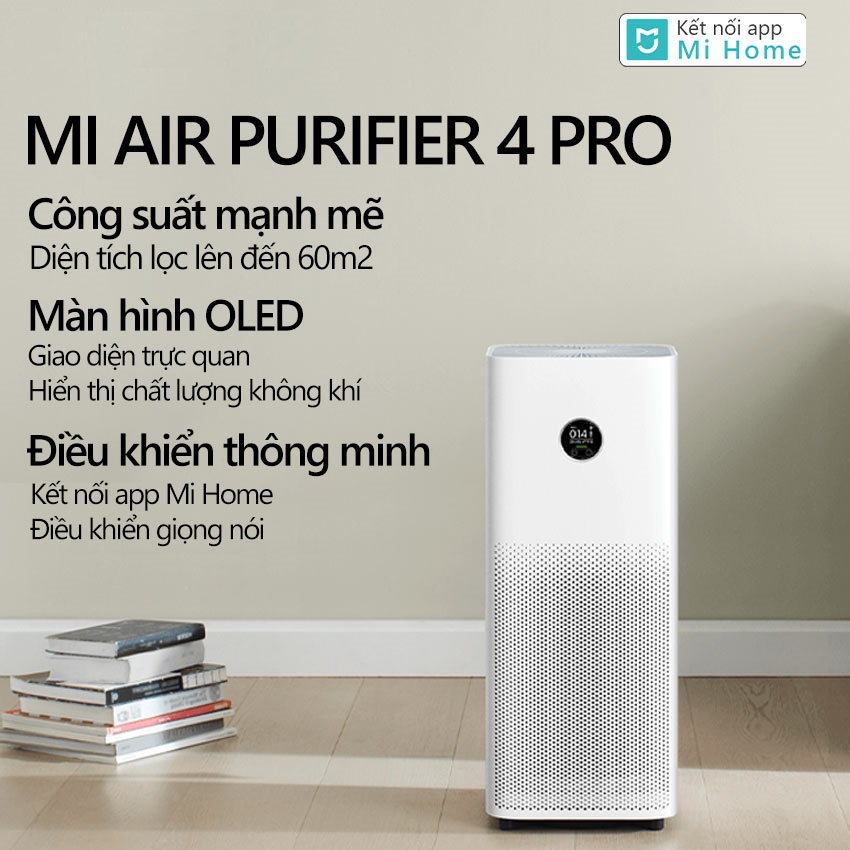Máy lọc không khí Xiaomi Air Purifier 4 Pro Chính hãng  -  bản quốc tế - bảo hành 12 tháng.