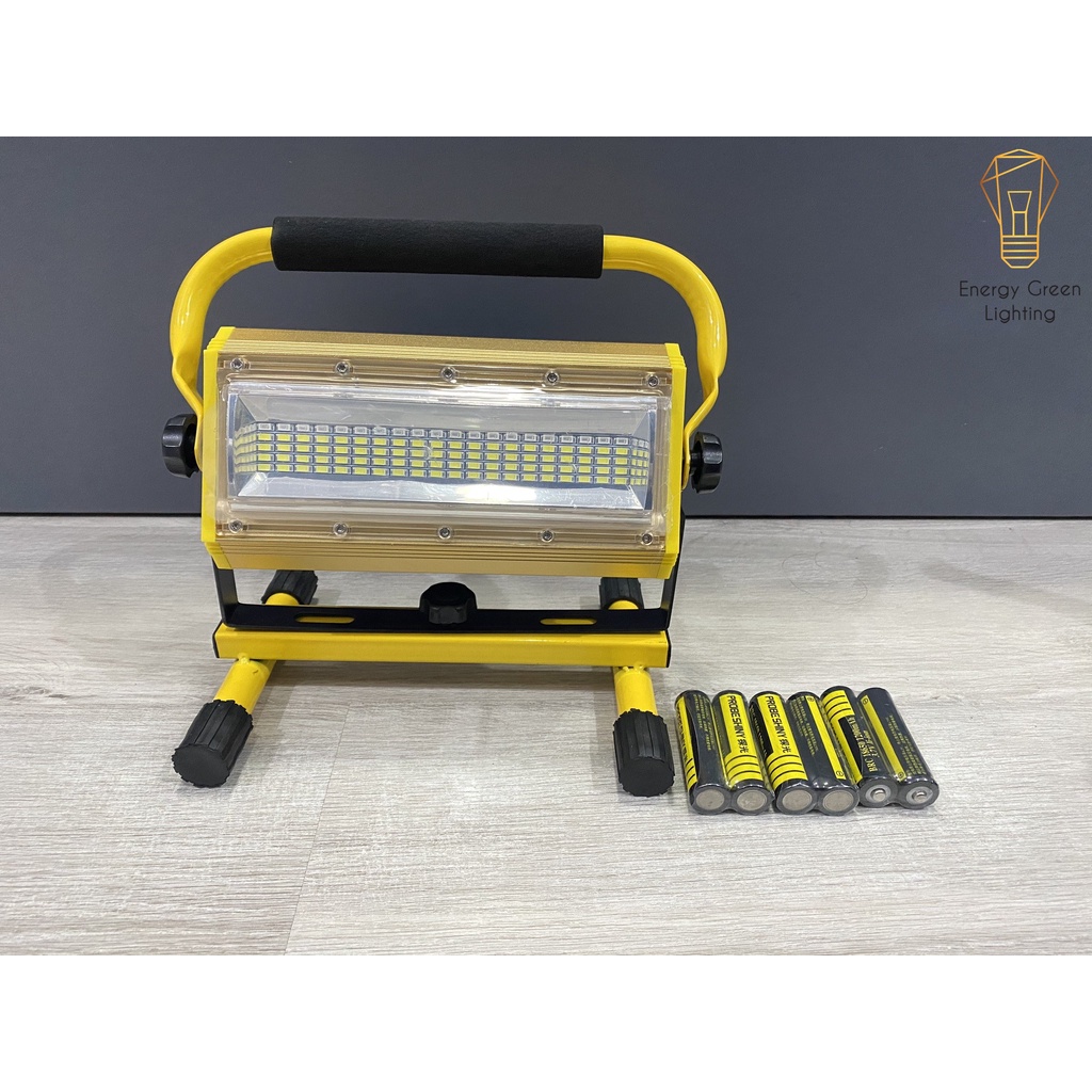 Pha Led Siêu Sáng Di Động Energy Green Lighting 100w Pin Sạc Tích Điện W812 - Dung Lượng Pin Lớn - 4 Chế Độ Sáng