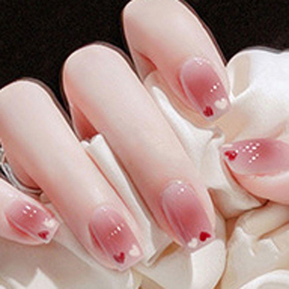 Miếng Dán Trang Trí Móng Tay Tự Dính Họa Tiết Trái Tim Nhiều Màu Sắc