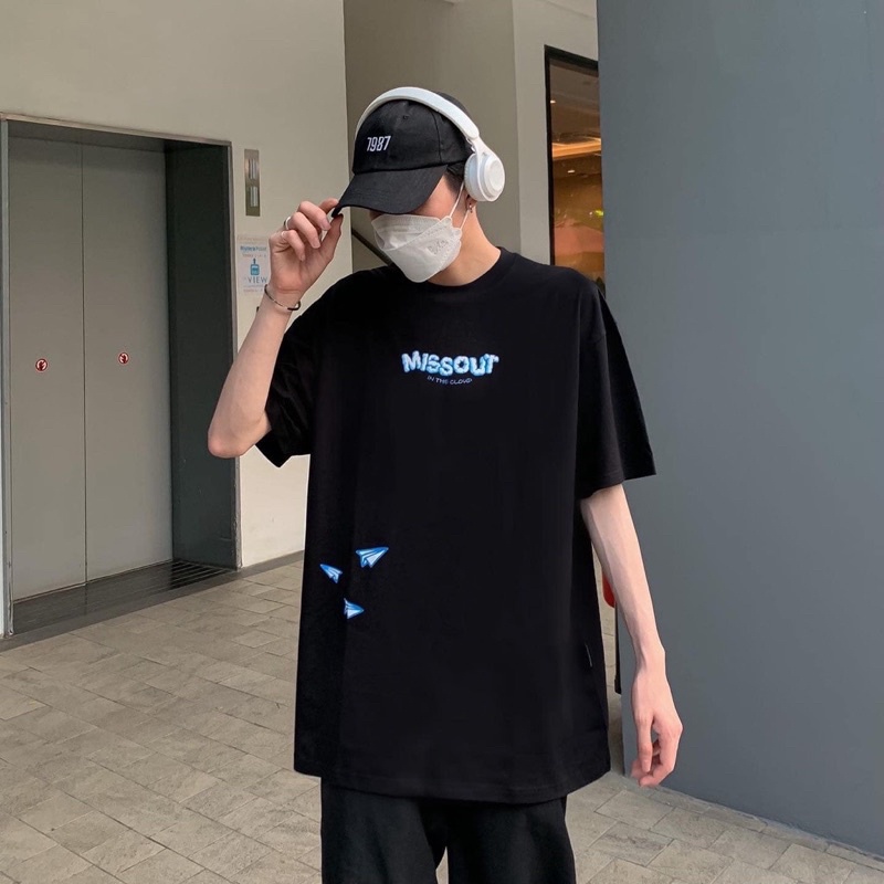 Áo Thun unisex MISSOUT CLOUD TEE nam nữ Full tag Tay cổ