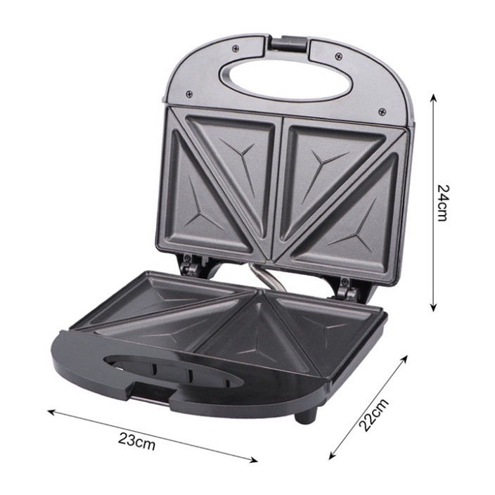 [Đại lý Chính Hãng] Máy nướng bánh mỳ Sandwich Haeger - Máy kẹp bánh mì tam giác