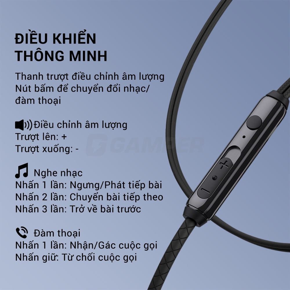 Tai nghe nhét tai Jack 3.5mm Baseus tai nghe có dây & Mic Cho IP Samsung Xiaomi Oppo / Máy Tính Bảng / PC / Laptop