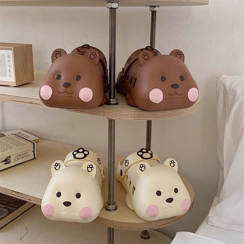Dép sục cross gấu má hồng dễ thương cute nam nữ 🐻 Mã 14A