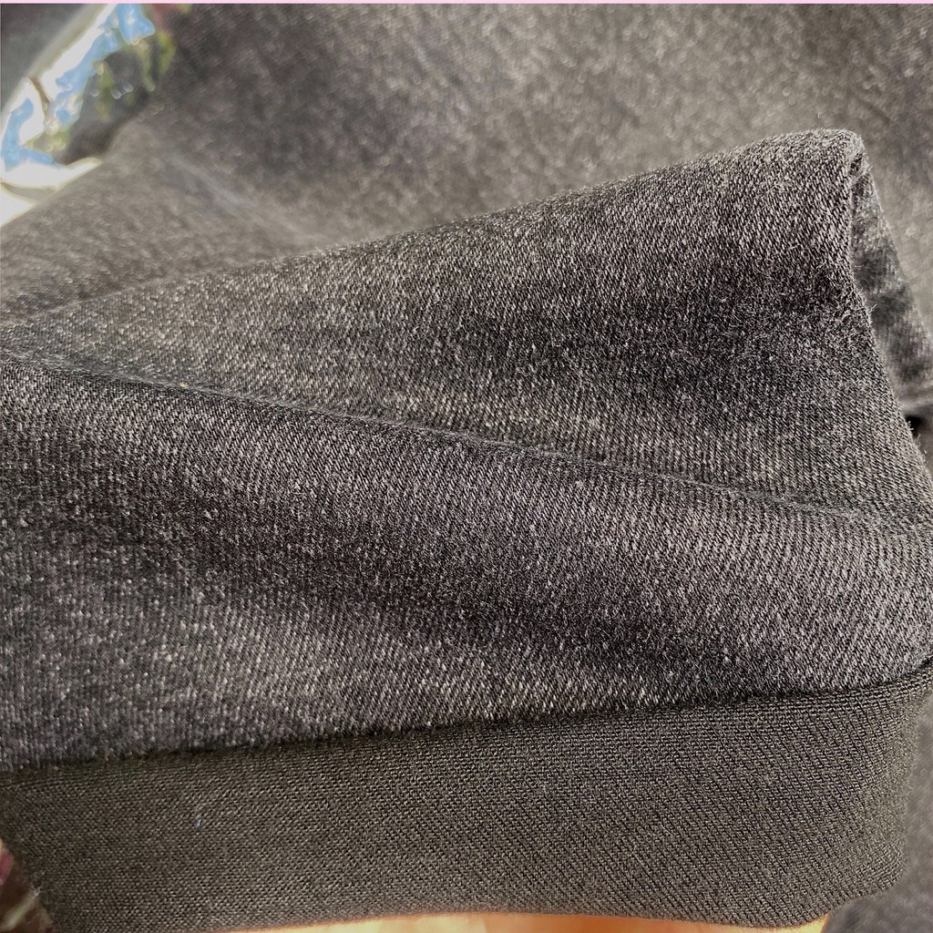 [Size 32-36] Quần Dài Jeans Nữ Bigsize, Xám, Lưng THUN Cao Trên Rốn, Co Giãn Mạnh