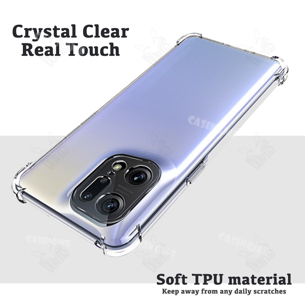 Ốp Điện Thoại Silicone Mềm Trong Suốt Chống Sốc Cho OPPO Find X5 Pro X3 X2 Pro Lite Neo 5G
