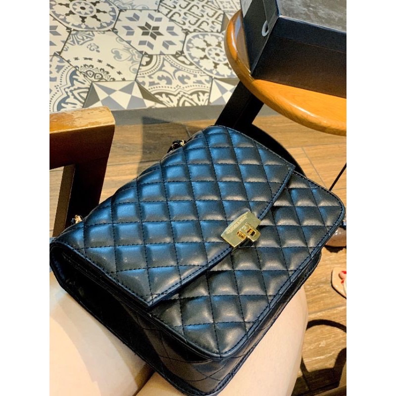 Túi C.N.K Nữ Đeo Chéo Khoá Gập, Túi Xách Nữ Đeo Vai Trần Trám