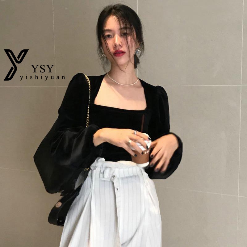 💓Áo nhung cổ vuông tiểu thơ | BigBuy360 - bigbuy360.vn