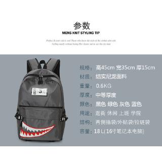 Balo Đi Học In Hình Miệng Cá Mập Độc Đáo