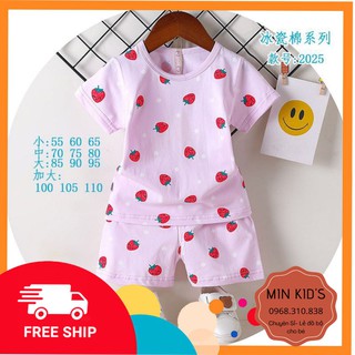 Bộ cotton xuất hàn cho bé gái 7-25kg
