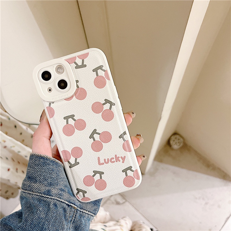 Ốp lưng iphone Ốp Điện Thoại Họa Tiết Trái Vải Cho Iphone7 / 8plus / x / xs / 11 / 14pro / 13 / pro / max / plus / Promax Dinuo case