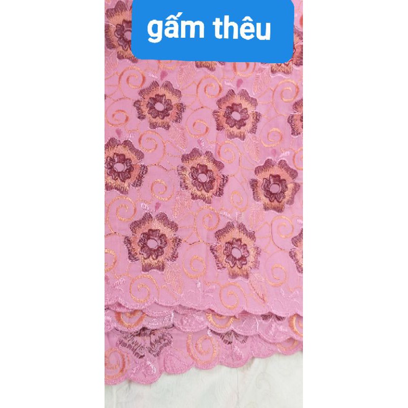 vải gấm thêu   cao cấp