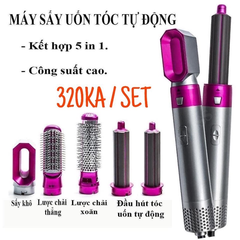 ( order 2 tuan ) Máy sấy kèm đầu 5 chế độ sấy tóc