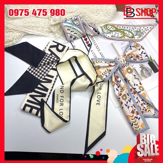 Khăn Headband Lụa Dáng Dài -Khăn Ruy Băng Cột Tóc Quàng Cổ Thời Trang Hàn Quốc Size100x8cm