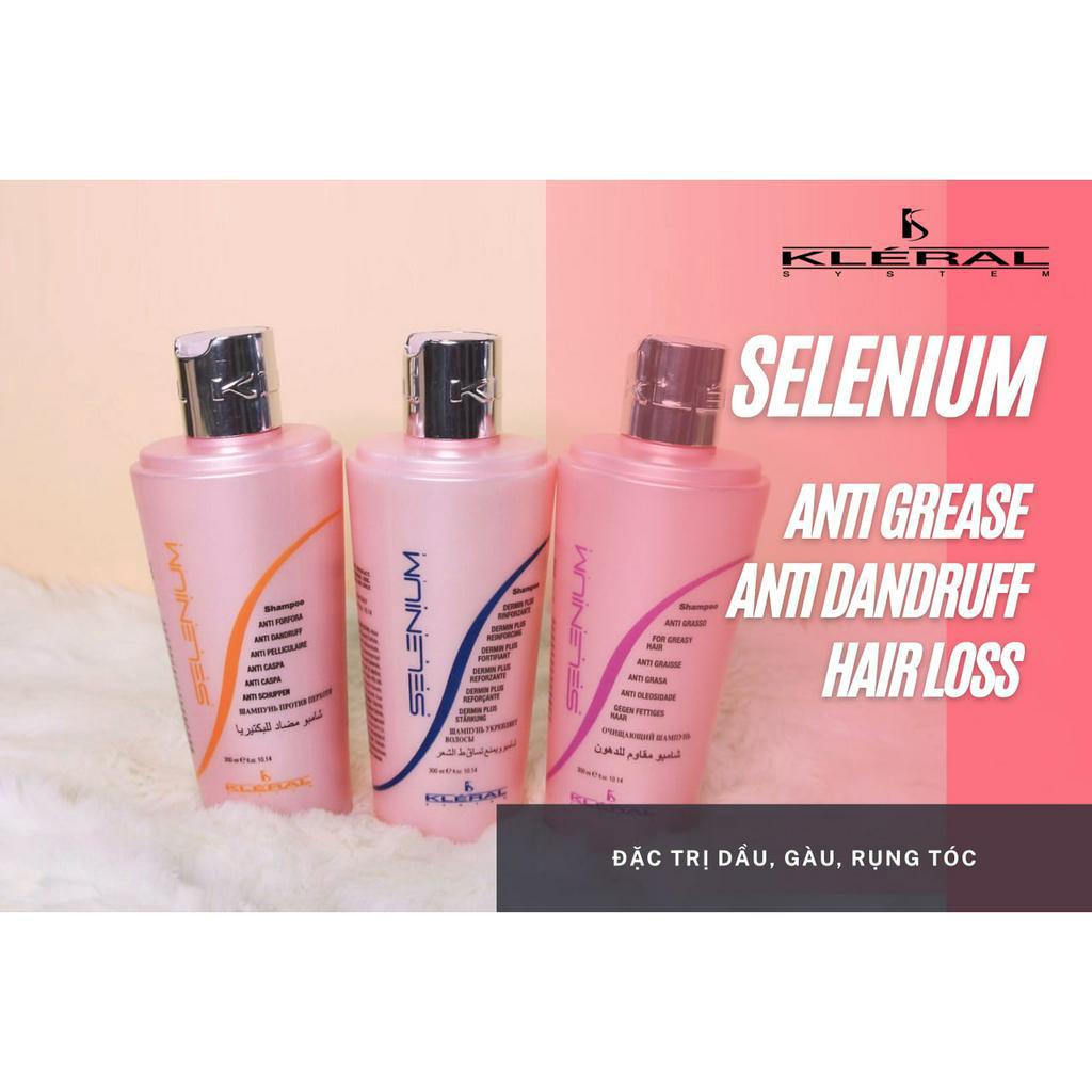 Dầu Gội Organic Selenium Kleral | Rụng | Gàu | Nấm Da Đầu | Made in italia | Dung Tích 330ml, 1000ml