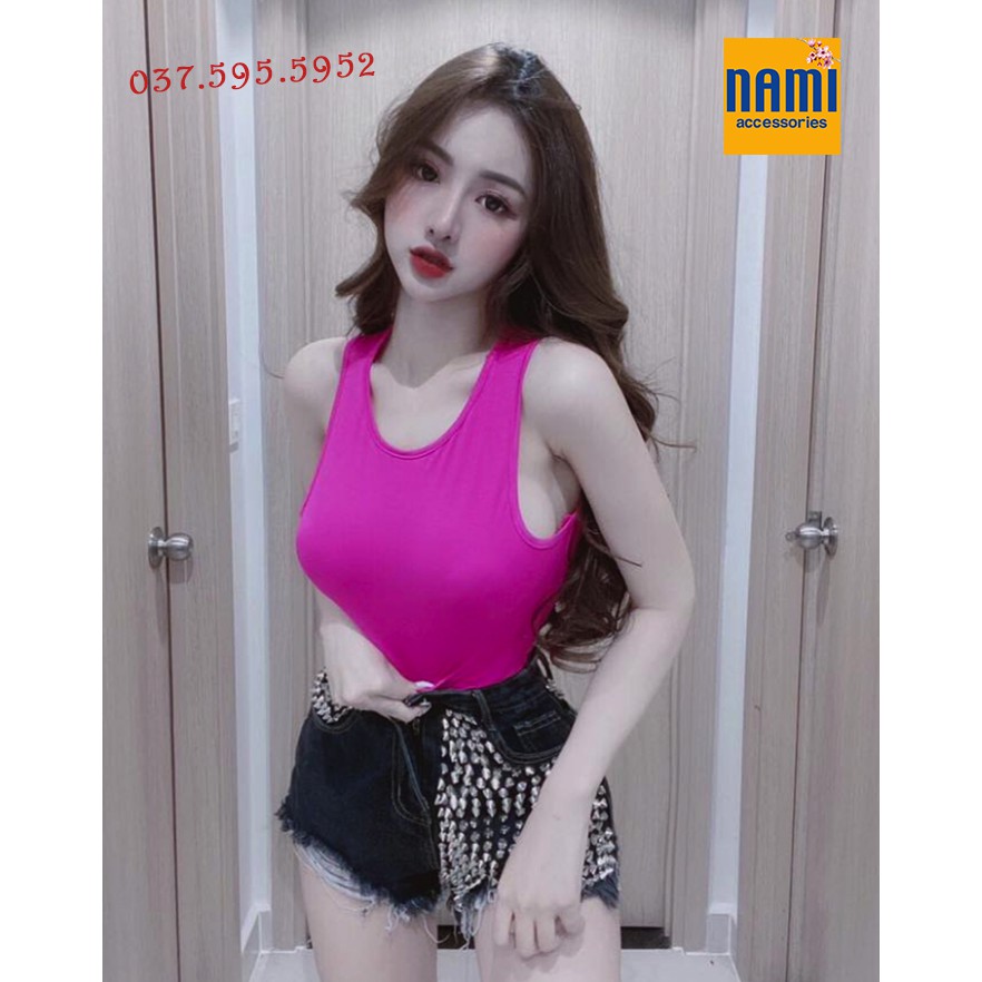 ÁO BODYSUIT SÁT NÁCH CỔ TRÒN SEXY - QANU035 | WebRaoVat - webraovat.net.vn